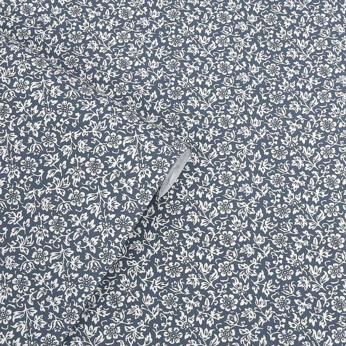 Laura Ashley Sweet Alyssum Wallpaper - 146958 - Denim Blue