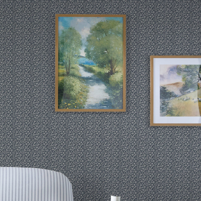 Laura Ashley Sweet Alyssum Wallpaper - 146958 - Denim Blue