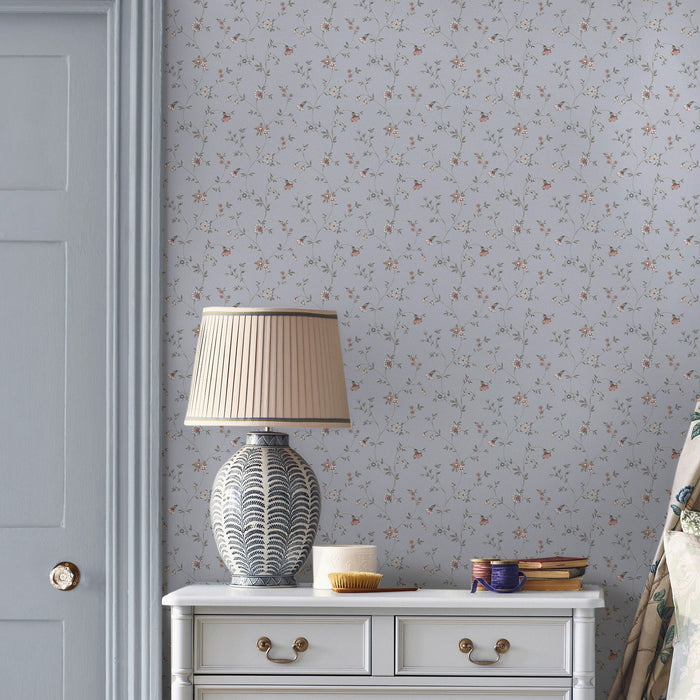 Laura Ashley Leone Trail Wallpaper - 146959 - Chalk Blue
