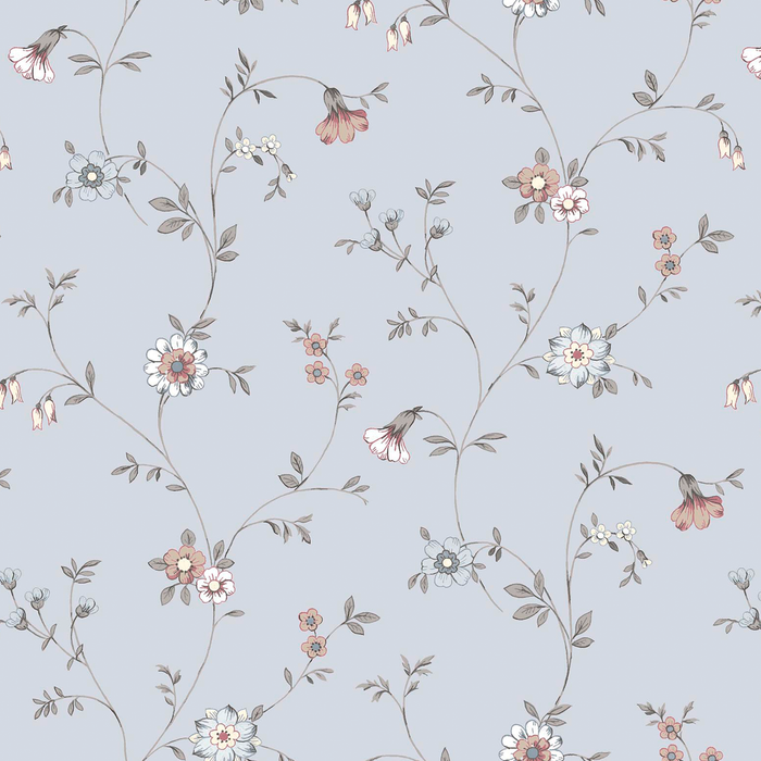 Laura Ashley Leone Trail Wallpaper - 146959 - Chalk Blue