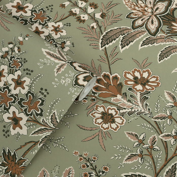 Laura Ashley Marlbrook Wallpaper - 146962 - Sage Green