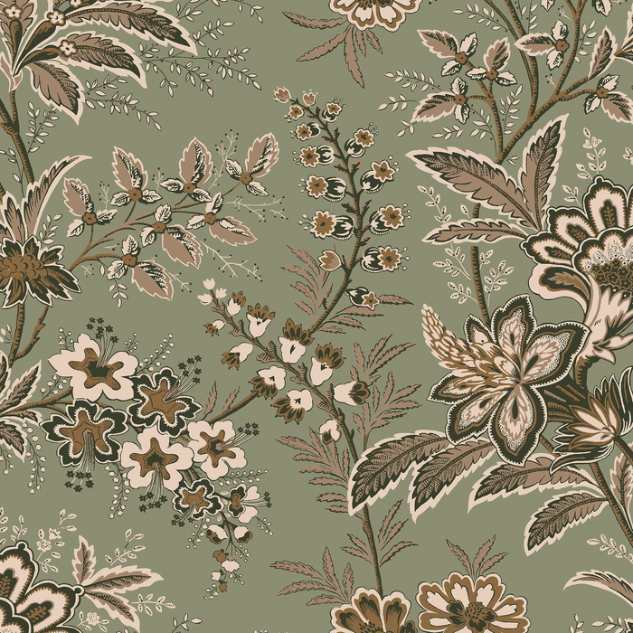 Laura Ashley Marlbrook Wallpaper - 146962 - Sage Green