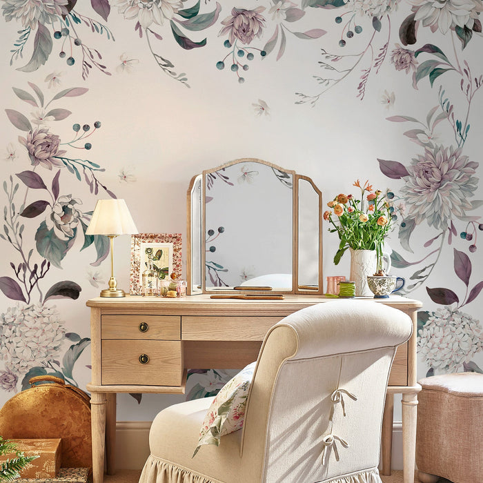 Laura Ashley Heatherwick Trail Mural Wallpaper - 149062FXST - Grape
