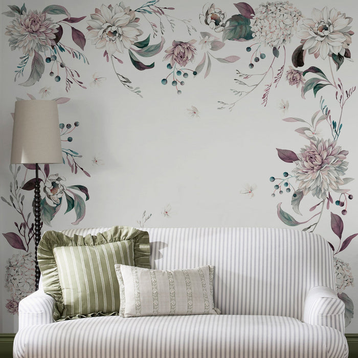 Laura Ashley Heatherwick Trail Mural Wallpaper - 149062FXST - Grape