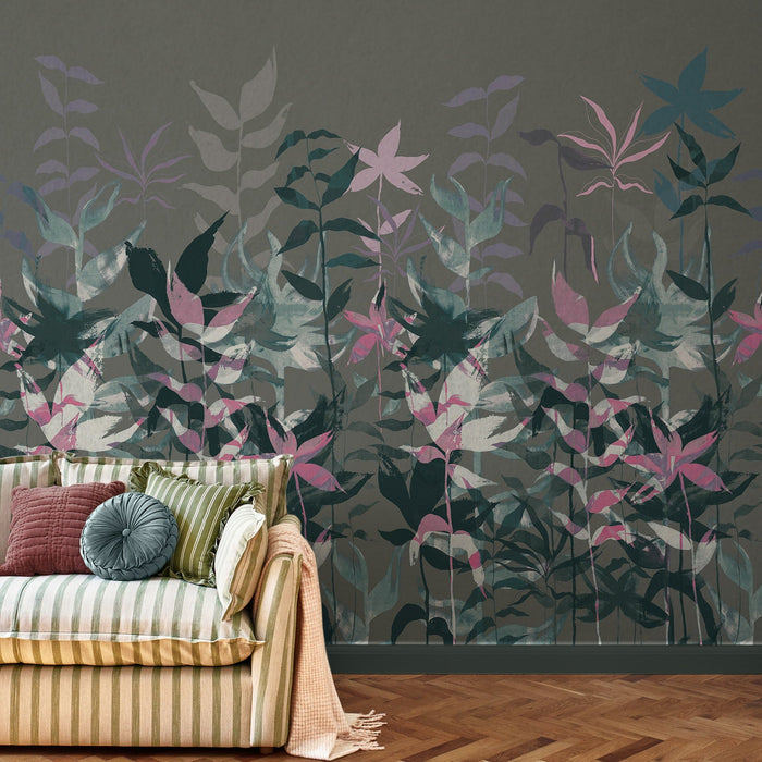 Laura Ashley Alderwick Mural Wallpaper - 149082FXST - Vintage Teal