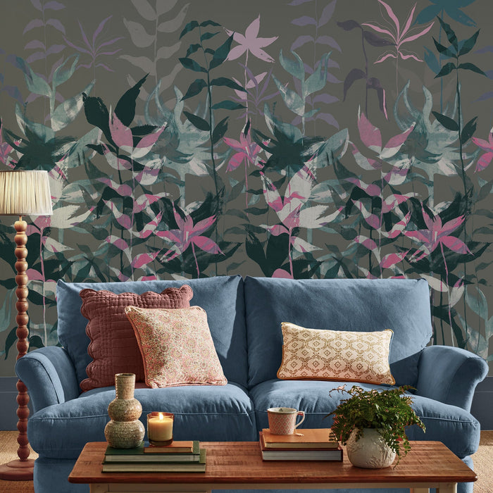 Laura Ashley Alderwick Mural Wallpaper - 149082FXST - Vintage Teal