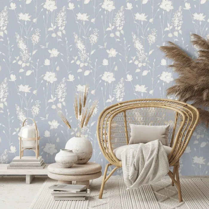 Laura Ashley Wallpaper Dragonfly Garden 113343 Chalk Blue