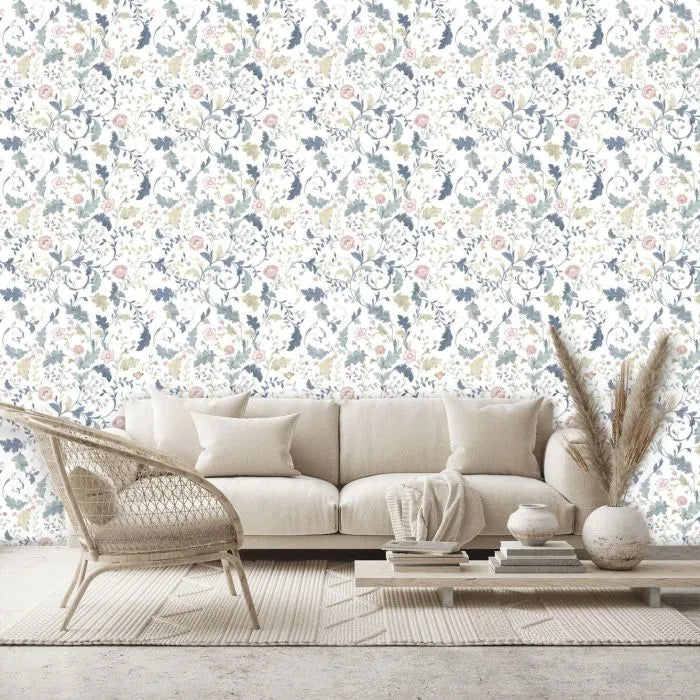 Laura Ashley Litton Wallpaper - 130099 - Dusky Seaspray