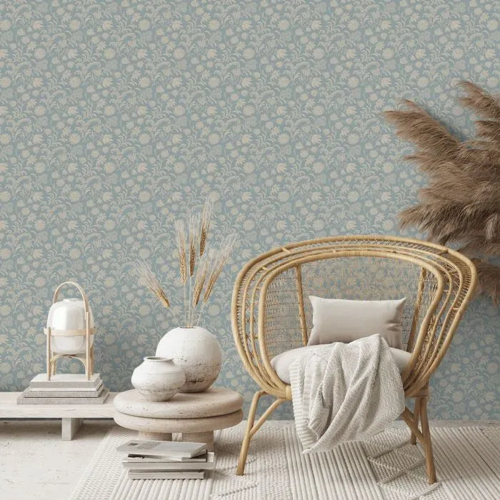 Laura Ashley Hemingway Wallpaper - 140317 - Seaspray