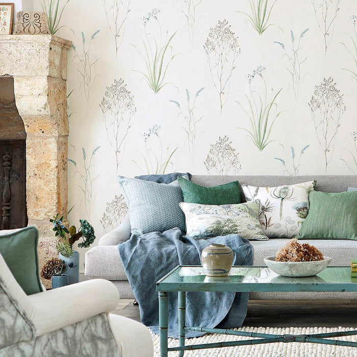 Farne Grasses Cream/Sage Wallpaper