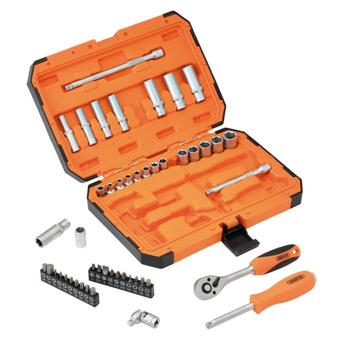 Draper HI-TORQ® 6 Point Socket Set, 1/4"(47 Piece) - 22109