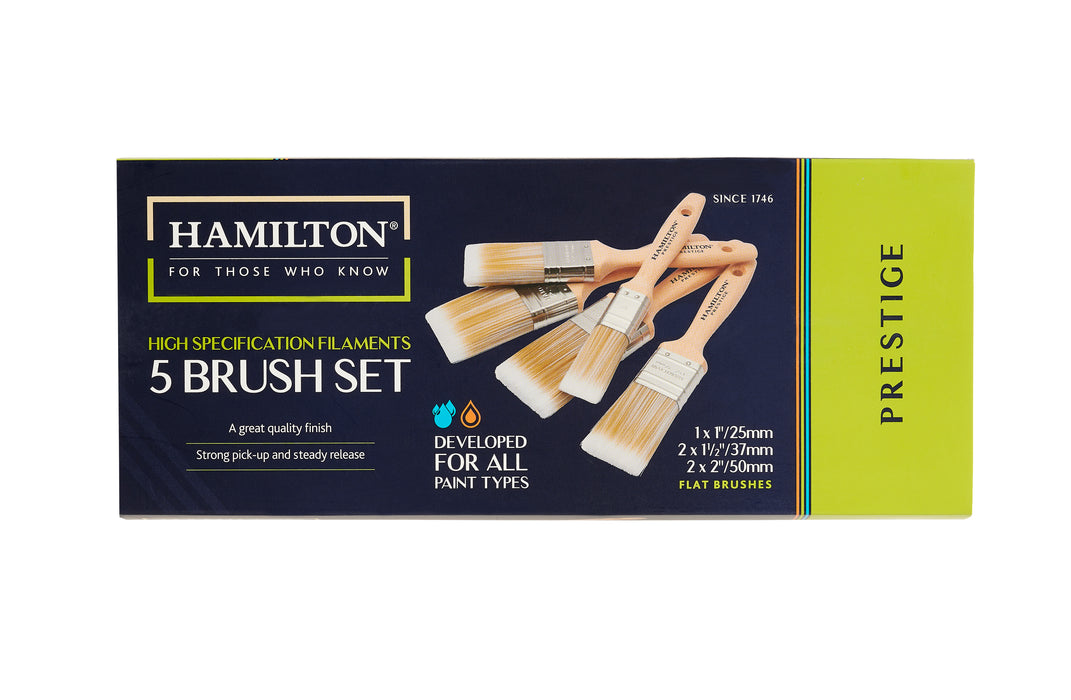 Hamilton Prestige Flat Brushes 4x Brush Box Set