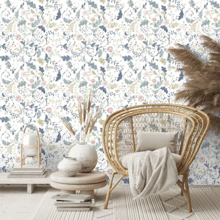 Laura Ashley Litton Wallpaper - 130099 - Dusky Seaspray