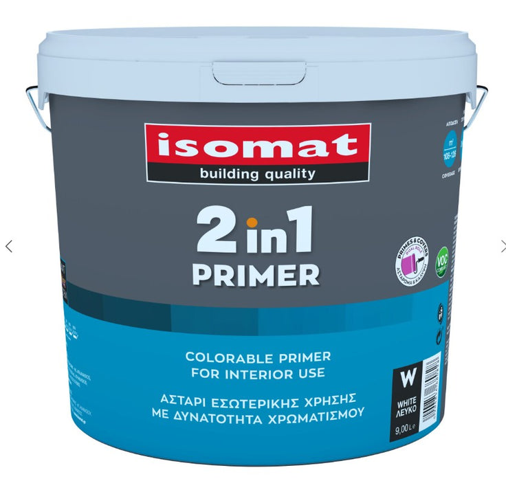 Isomat 2in1 Wall Primer – High-Opacity Interior Primer & Undercoat 9ltr