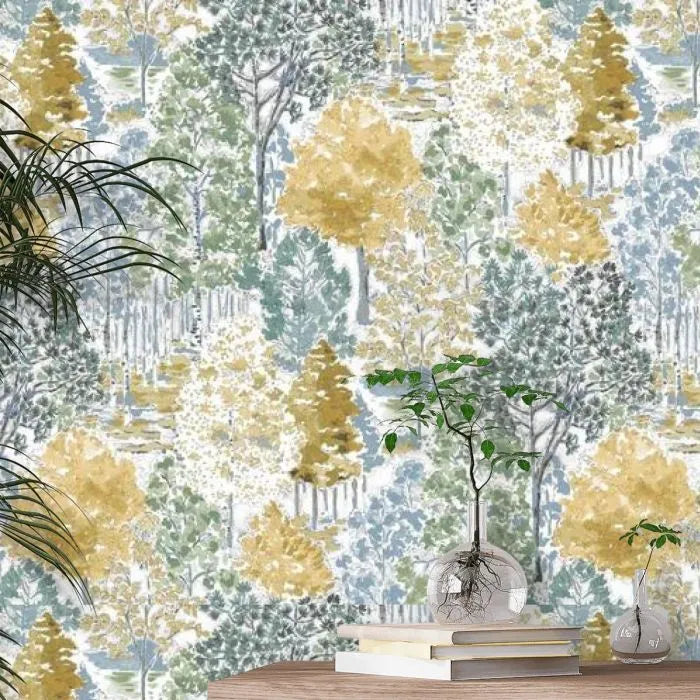 Laura Ashley Elston Garden Wallpaper - 130153 - Ochre Yellow
