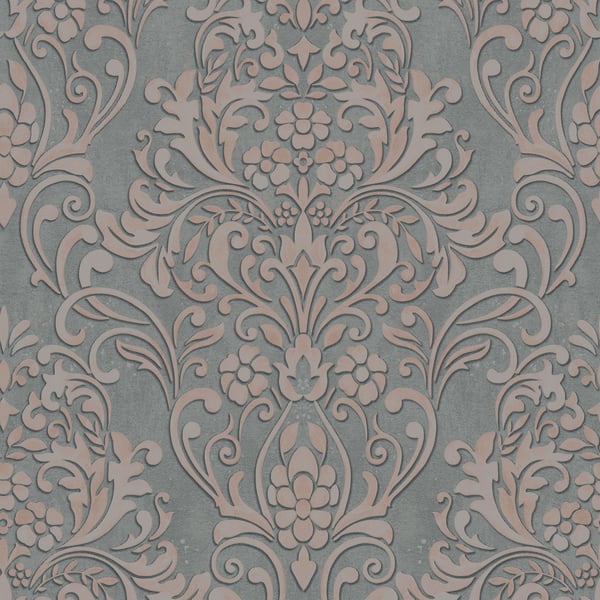 Galerie Floral Damask Wallpaper Slate 32604