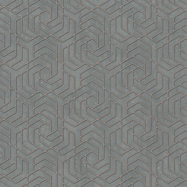 Galerie Hex Geometric Wallpaper Charcoal 32609