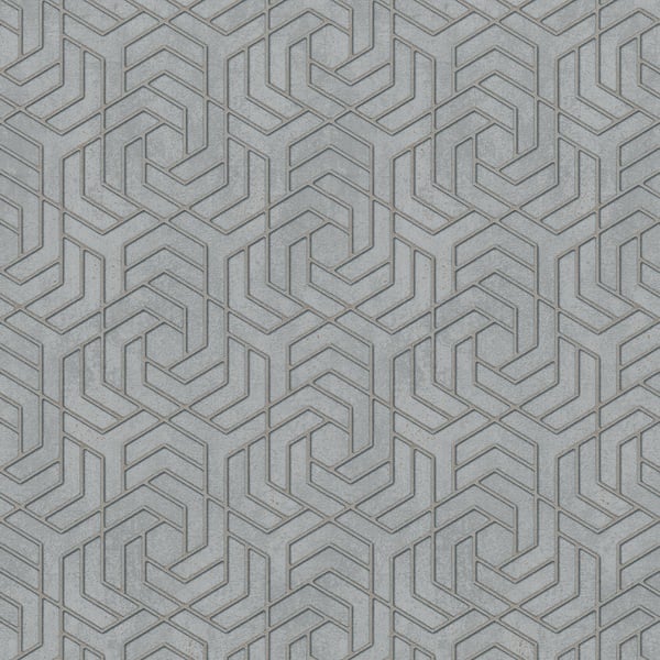 Galerie Hex Geometric Wallpaper Dark Grey 32610