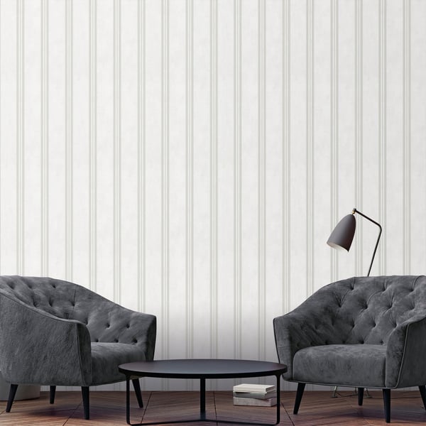 Galerie Mixed Stripe Wallpaper Ivory 32635