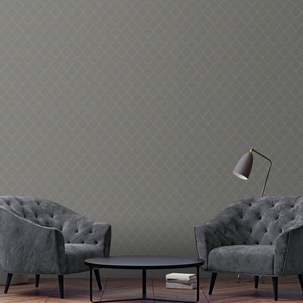 Galerie Arch Wallpaper Charcoal 32721