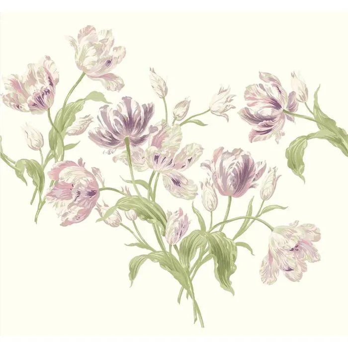 Laura Ashley Gosford Mural Wallpaper - 122381FXST - Grape