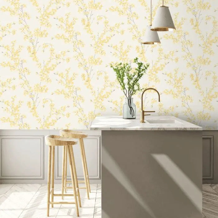 Laura Ashley Wallpaper Forstyhia Sunshine 113350