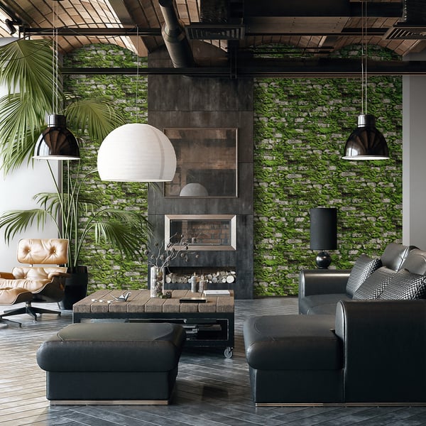 Galerie Bricks & More Wallpaper 45731 Green