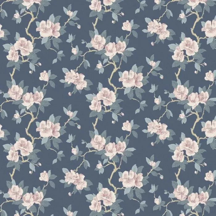 Laura Ashley Maya Wallpaper - 130095 - Dusky Seaspray