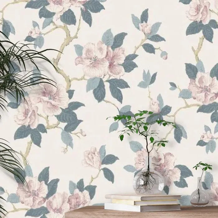 Laura Ashley Maya Wallpaper - 130096 - Linen