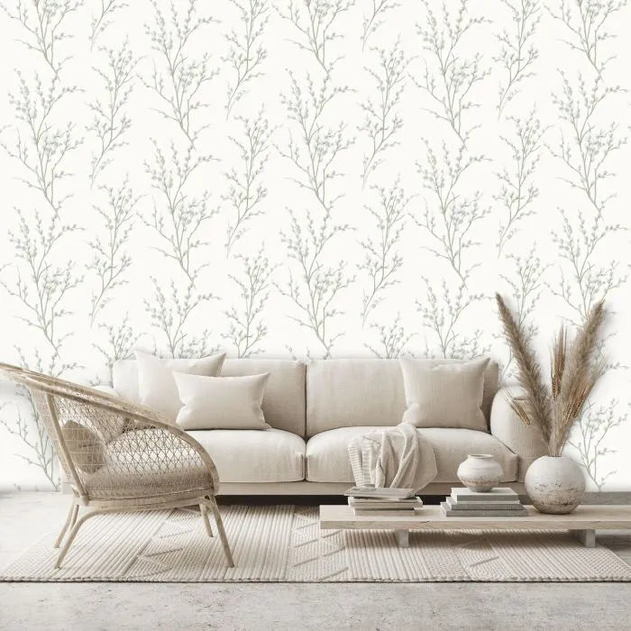 Laura Ashley Pussy Willow Wallpaper - 130115 - Sage Green