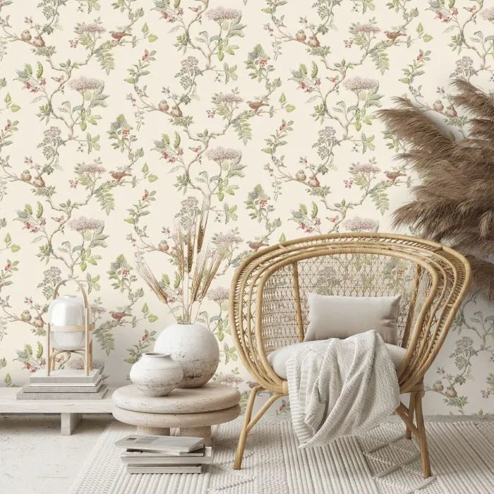 Laura Ashley Wallpaper Elderwood Natural 113346