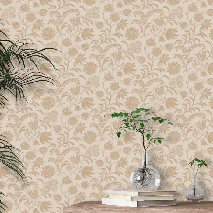 Laura Ashley Hemingway Wallpaper - 140318 - Caramel