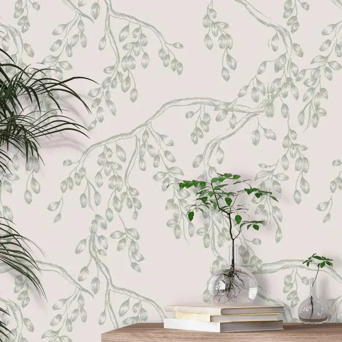 Laura Ashley Rainham Willow Wallpaper - 140333 - Sage