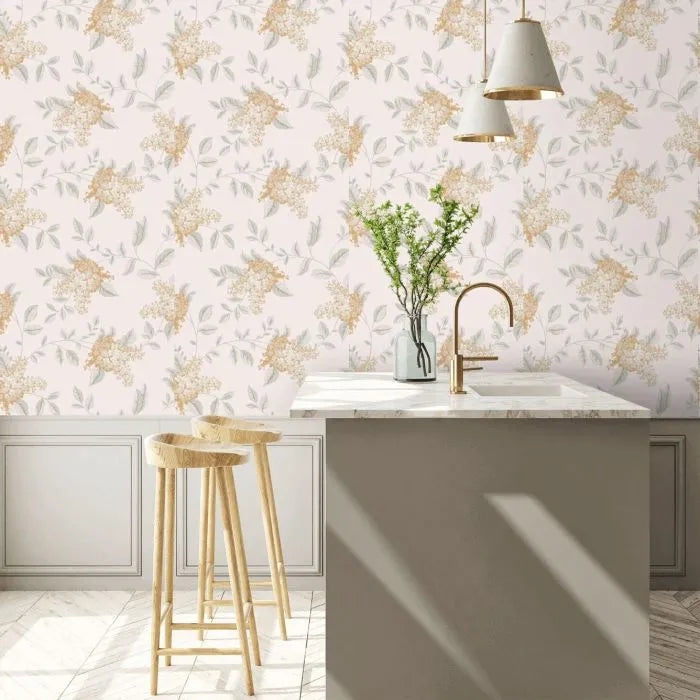 Laura Ashley Portland Wallpaper  - 127394 - Apricot