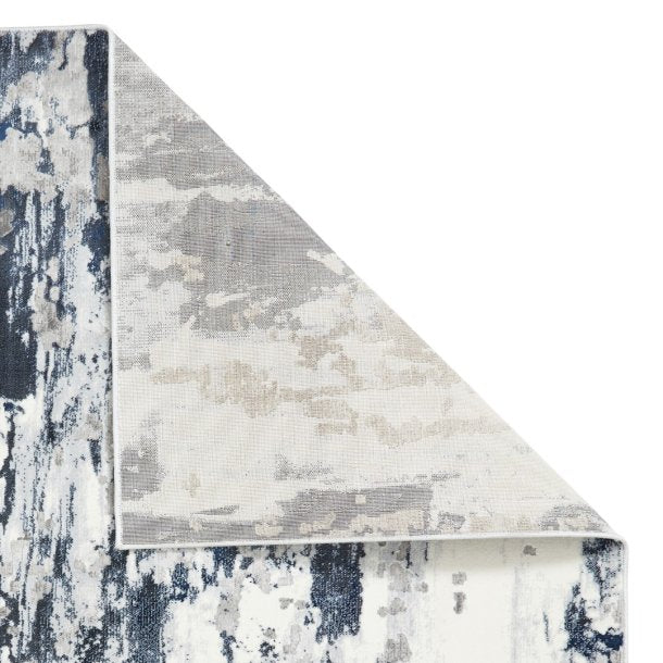 Apollo GR580 Grey/Navy Modern Abstract Rug