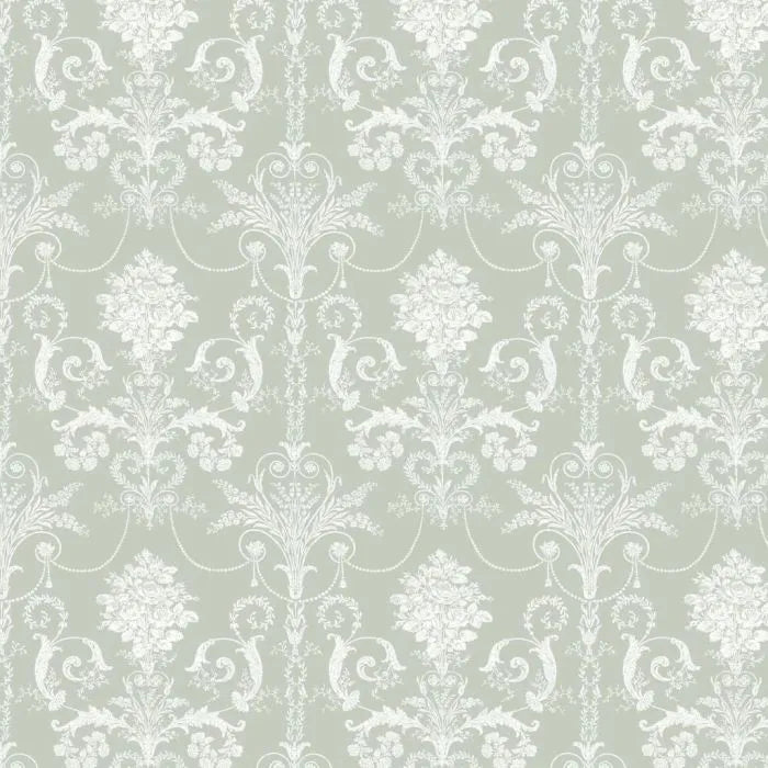 Laura Ashley Josette Wallpaper - 130114 - Sage Green