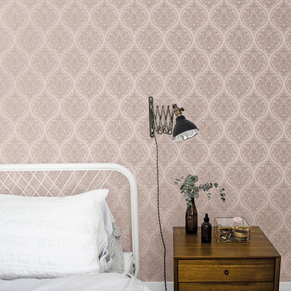 Galerie Emporium Ogee Wallpaper Soft Pink 7007