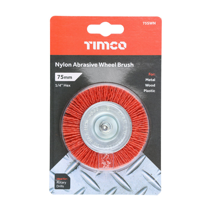 Timco Nylon Brushes - Wheel Brush 75 mm