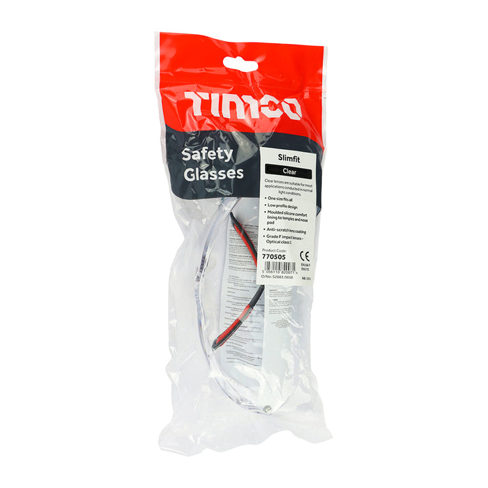 Timco Slimfit Safety Glasses - Clear - 770505
