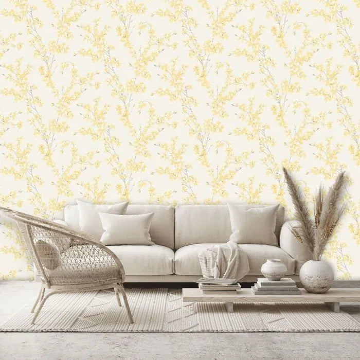 Laura Ashley Wallpaper Forstyhia Sunshine 113350