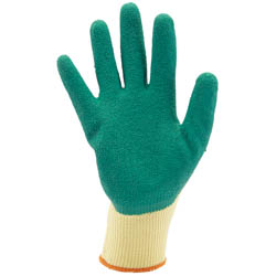Draper Heavy Duty Latex Coated Work Gloves, Extra Large, Green