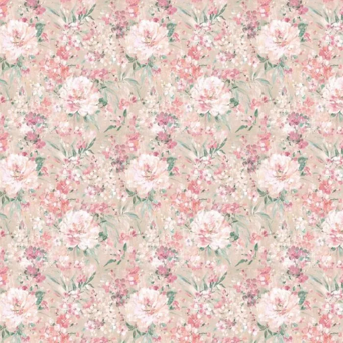 Laura Ashley Mayville Wallpaper -140329 - Plaster Pink