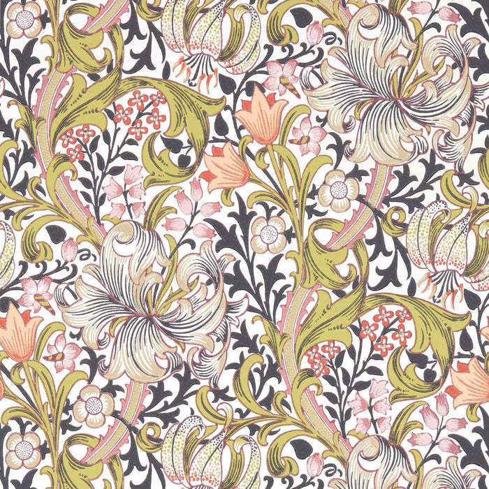 Morris & Co Golden Lily Espresso Wallpaper