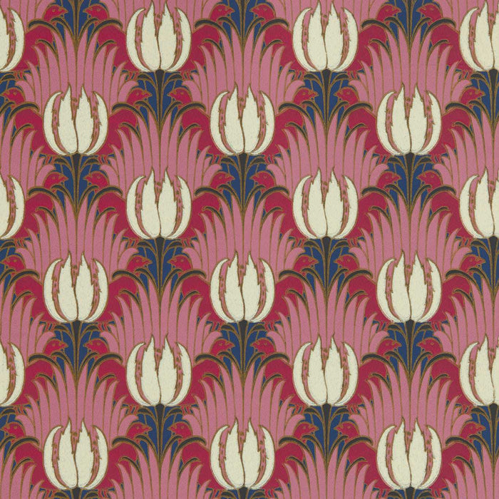 Morris & Co Tulip & Bird Amaranth & Blush Wallpaper