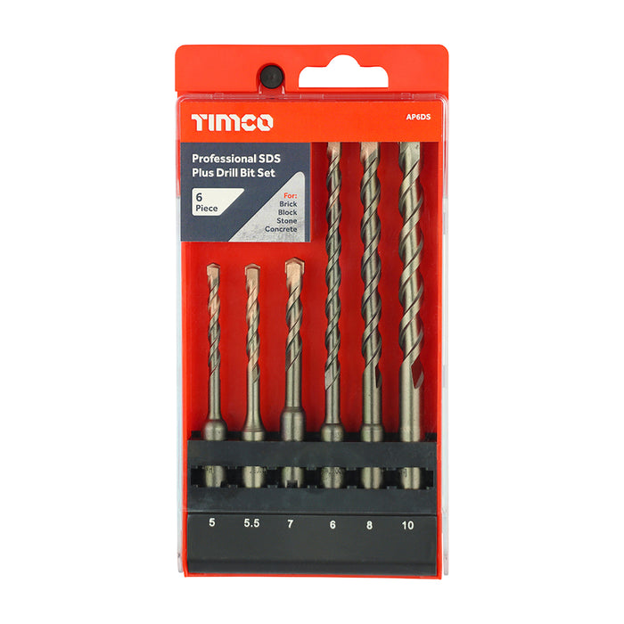 Timco Prof SDS Plus Hammer Drill Set Mix - 6 PCS