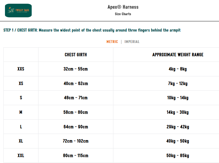 Twiggy Tags Apex Harness Nomad