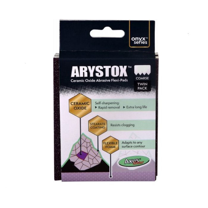 Axus Arystox Ceramic Oxide Abrasive Flexi-Pads, Twin Pack P60/P80/P120/P180