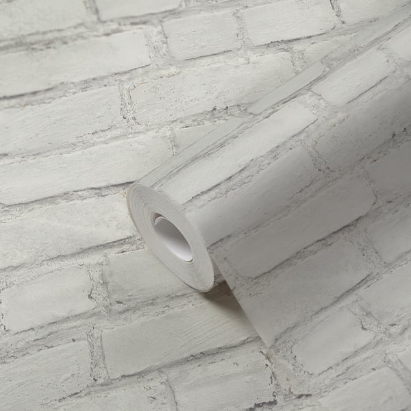 Galerie Bricks & More Wallpaper BB51101 Whitewash