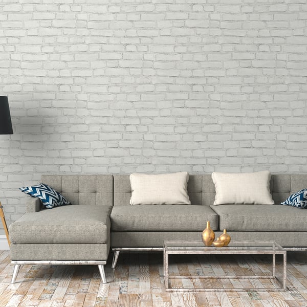 Galerie Bricks & More Wallpaper BB51101 Whitewash