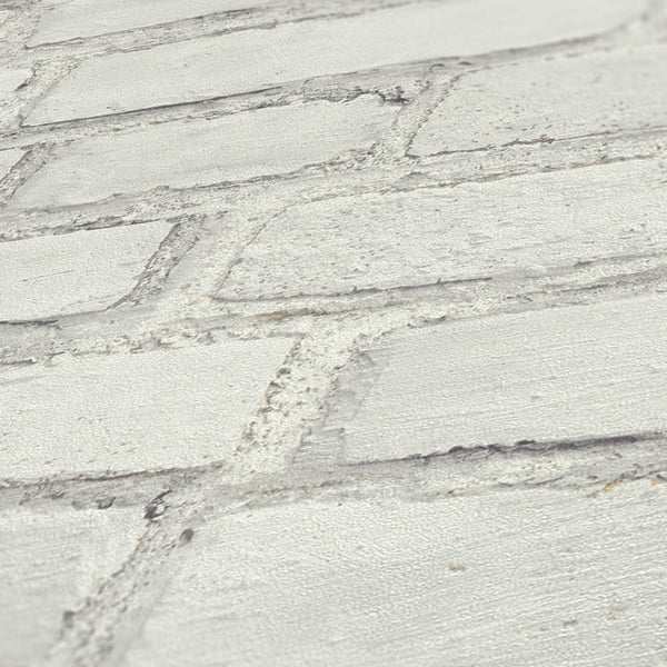 Galerie Bricks & More Wallpaper BB51101 Whitewash